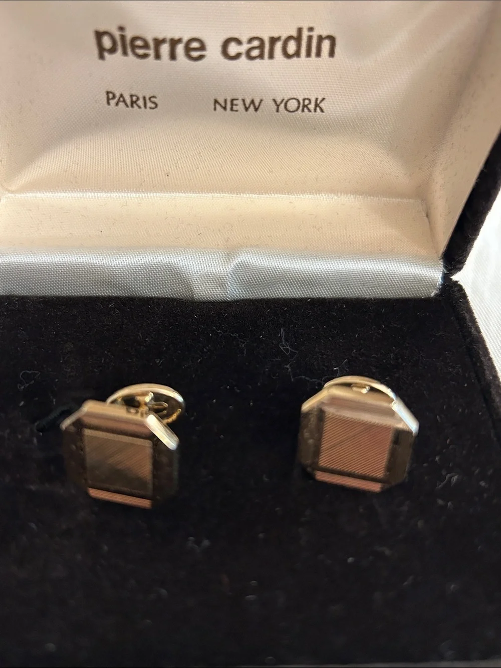Pierre Cardin Gold-Toned Geometric Cufflinks